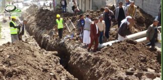 تنفيذ مشروع الصرف الصحي بمديرية المشنة بإب